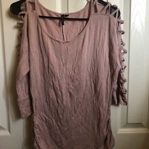 Nude pink long sleeve shirt